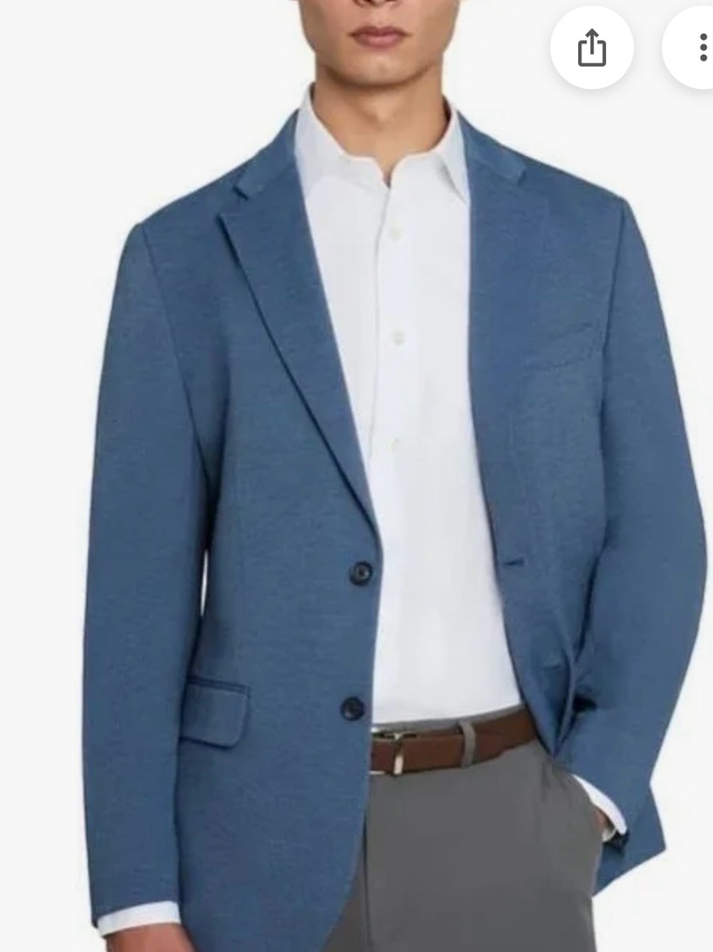 Kenneth Cole Slim Blue Two-Button Sport Coat